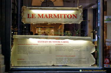 Le Marmiton - a small family-run restaurant in the Galeries Royales St-Hubert